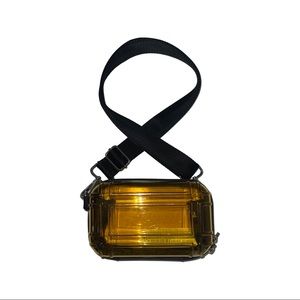 Orange clear crossbody bag